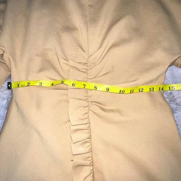 Tibi Mustard/Tan Long Sleeve Dress Size 4 - Picture 10 of 15